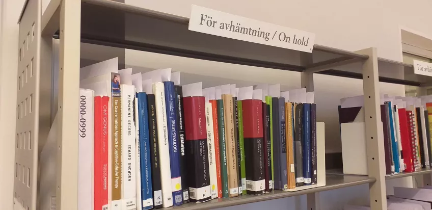 The Books On Hold Shelf. Photo. Adam Turic.